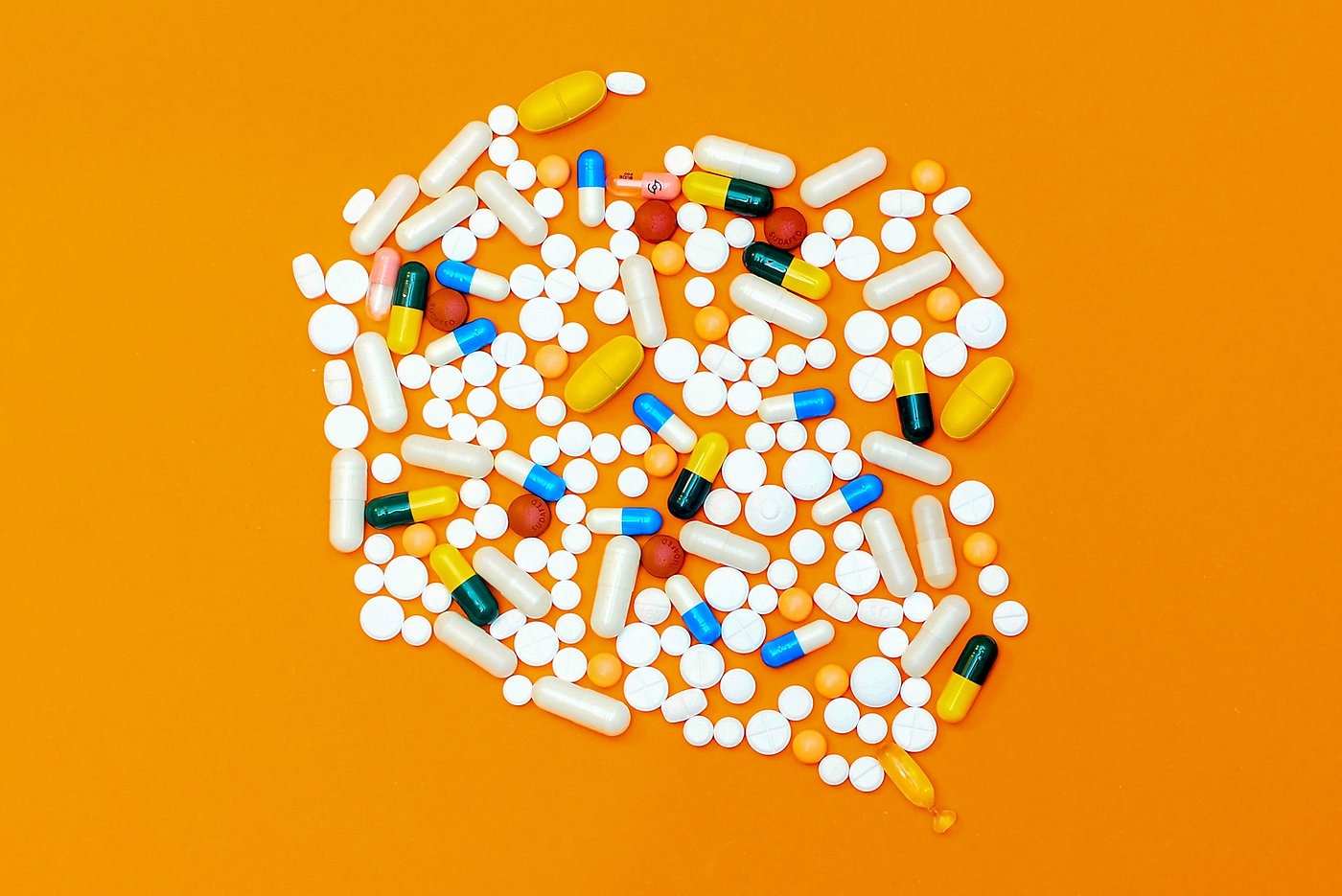 A Group of pills and medications